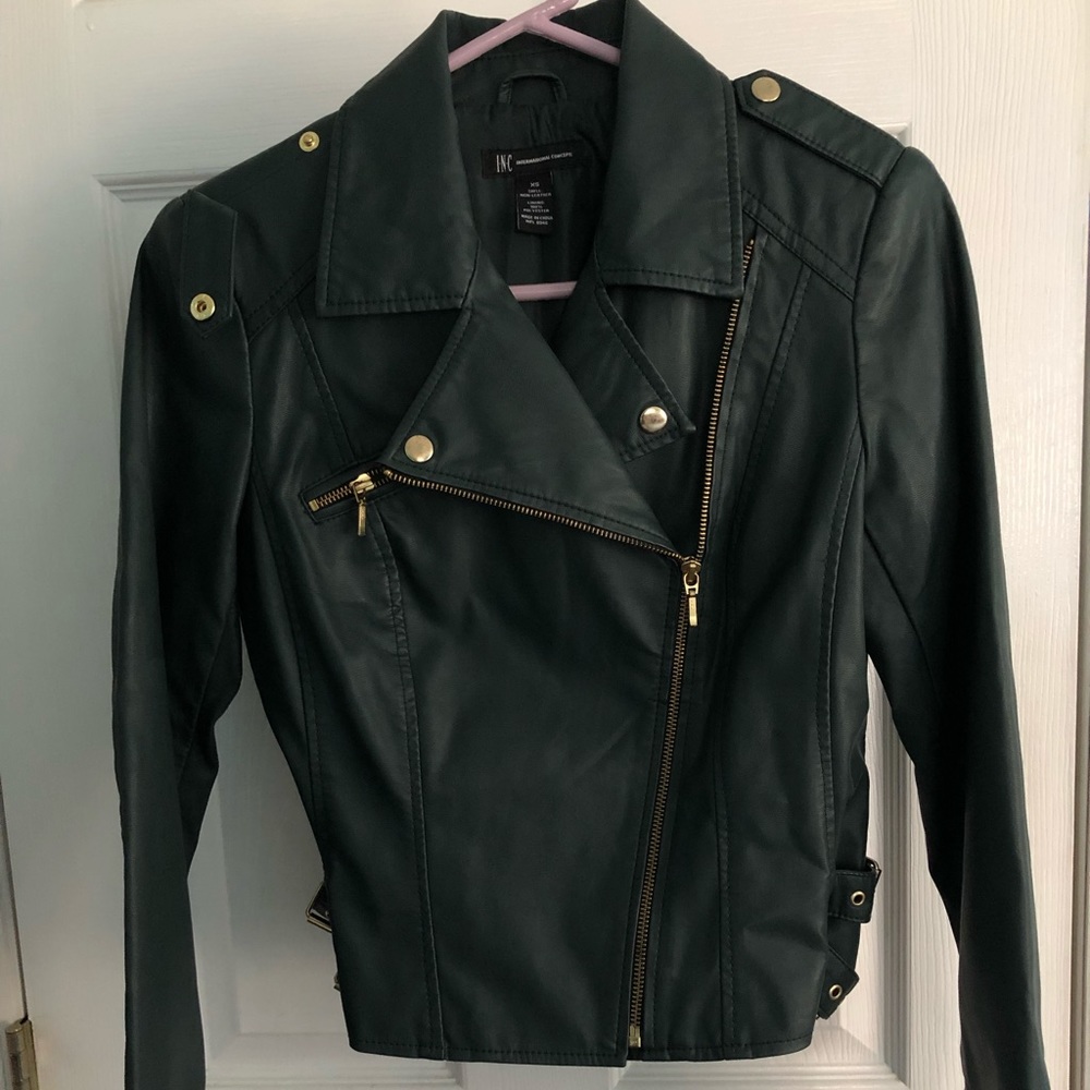 INC Vegan Leather Jacket